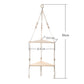 Étagère murale d'angle en bois et corde variante 2 dimension