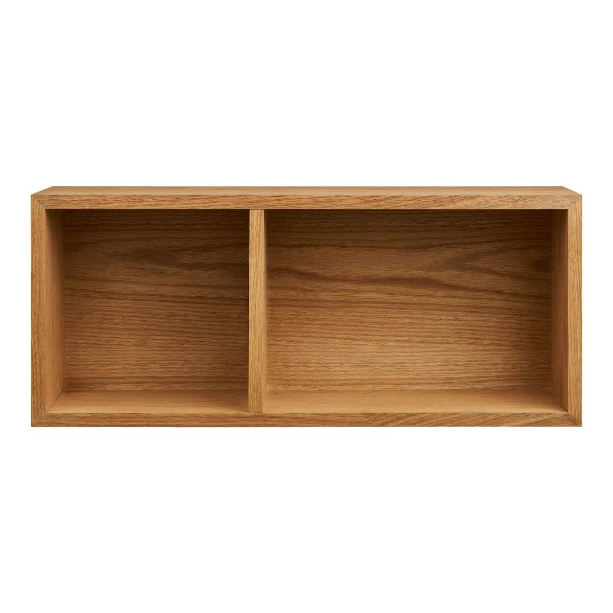 Étagère murale en bois naturel avec deux niches de 71x20 cm