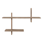 Étagère murale en bois de pin naturel 60x15x44 cm pour décoration intérieure