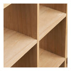 Étagère murale en bois de pin naturel avec neuf casiers carrés 46x46 cm
