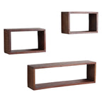 Étagère murale en bois recyclé brun rectangulaire 70x15 cm