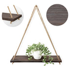 Étagère murale en bois suspendue marron