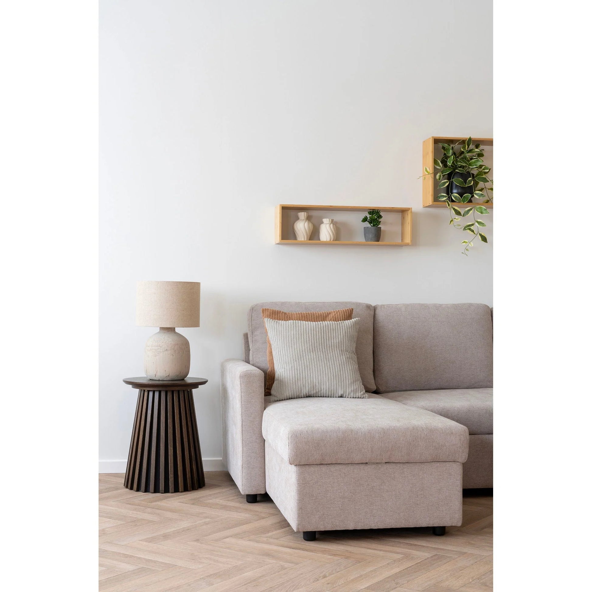 Étagère murale rectangulaire en bambou naturel – 70x15 cm