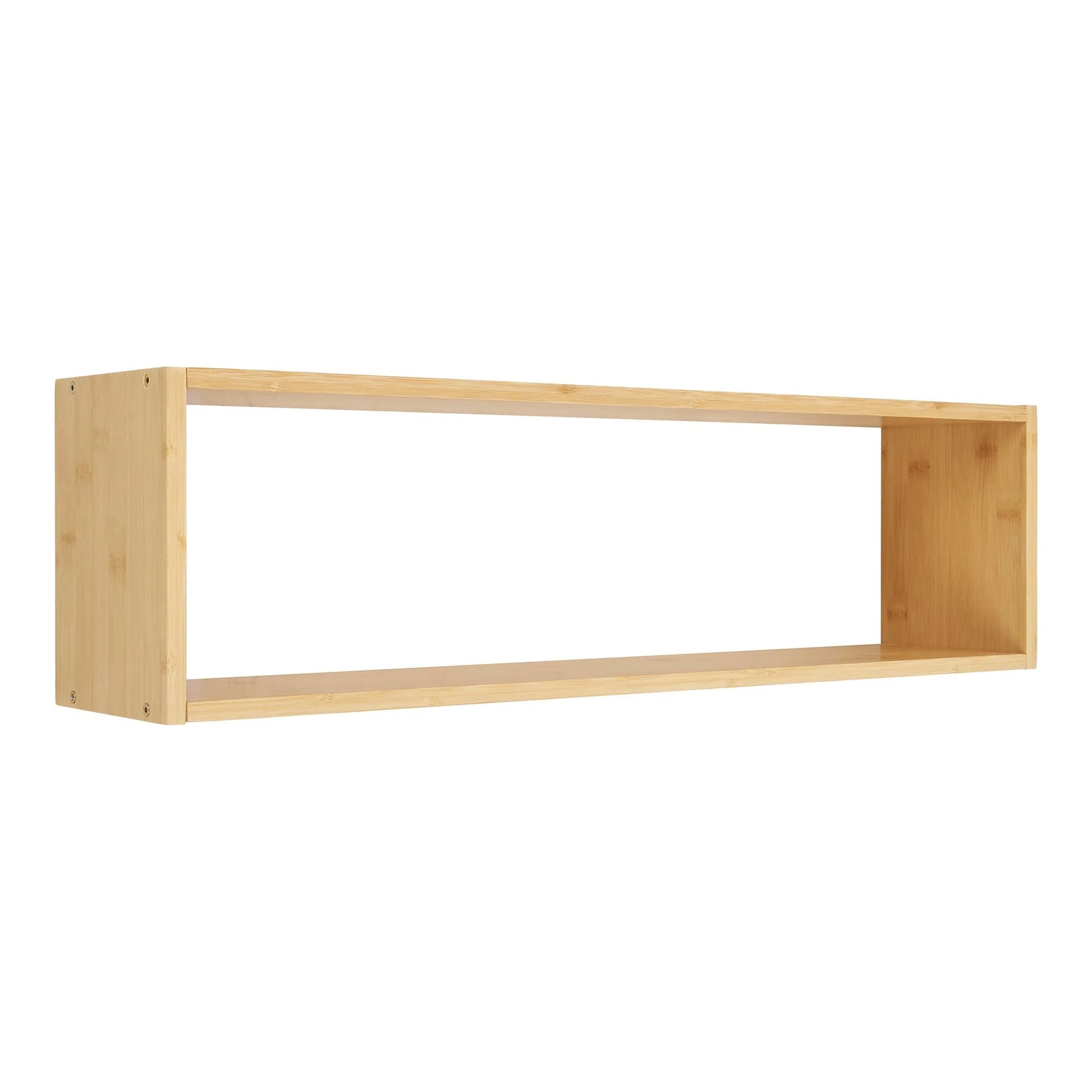 Étagère murale rectangulaire en bambou naturel de 70x15 cm