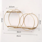 Étagère murale ronde en métal et bois dimension