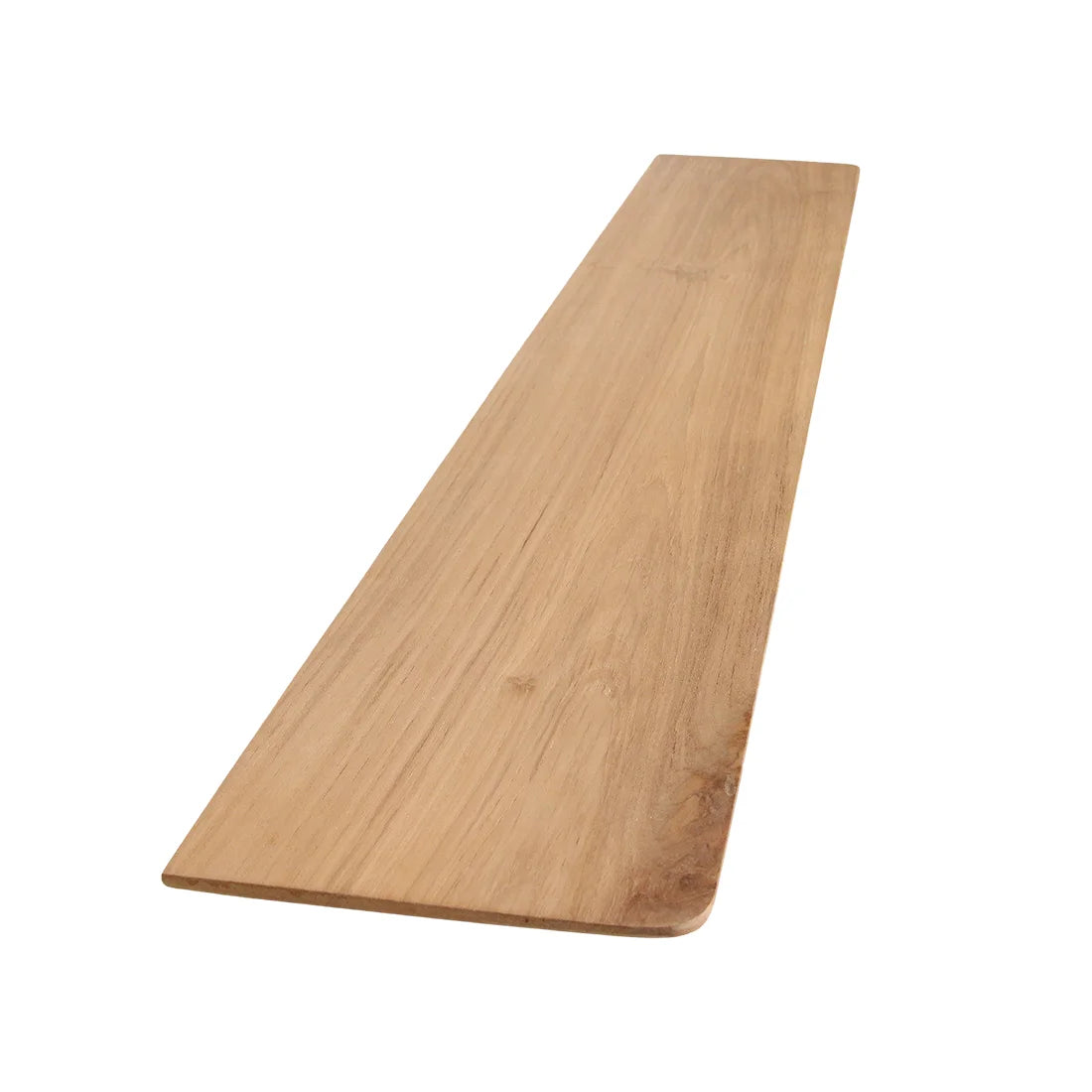 Étagère murale en teck massif effet flottant bois clair 90x16 cm