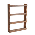 Étagère murale vintage en bois recyclé marron à 3 étages, 48x10 cm