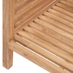 Étagère en bois à lattes pour fauteuil d’angle modulable en teck recyclé naturel