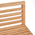 Dossier de chaise en bois à lamelles pour Fauteuil modulaire 1 place en teck recyclé blanc