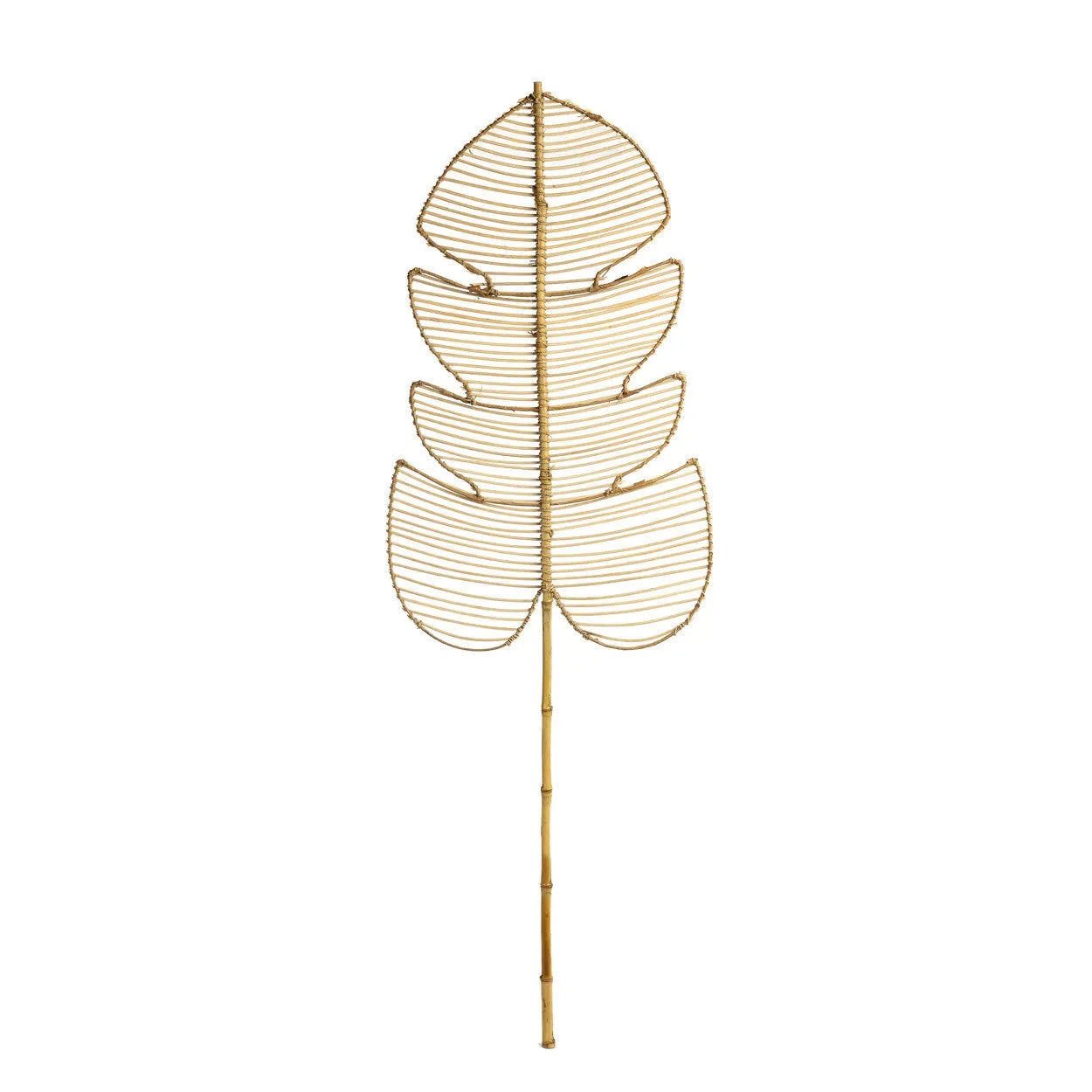 Feuille décorative en rotin naturel 120 cm à poser ou suspendre