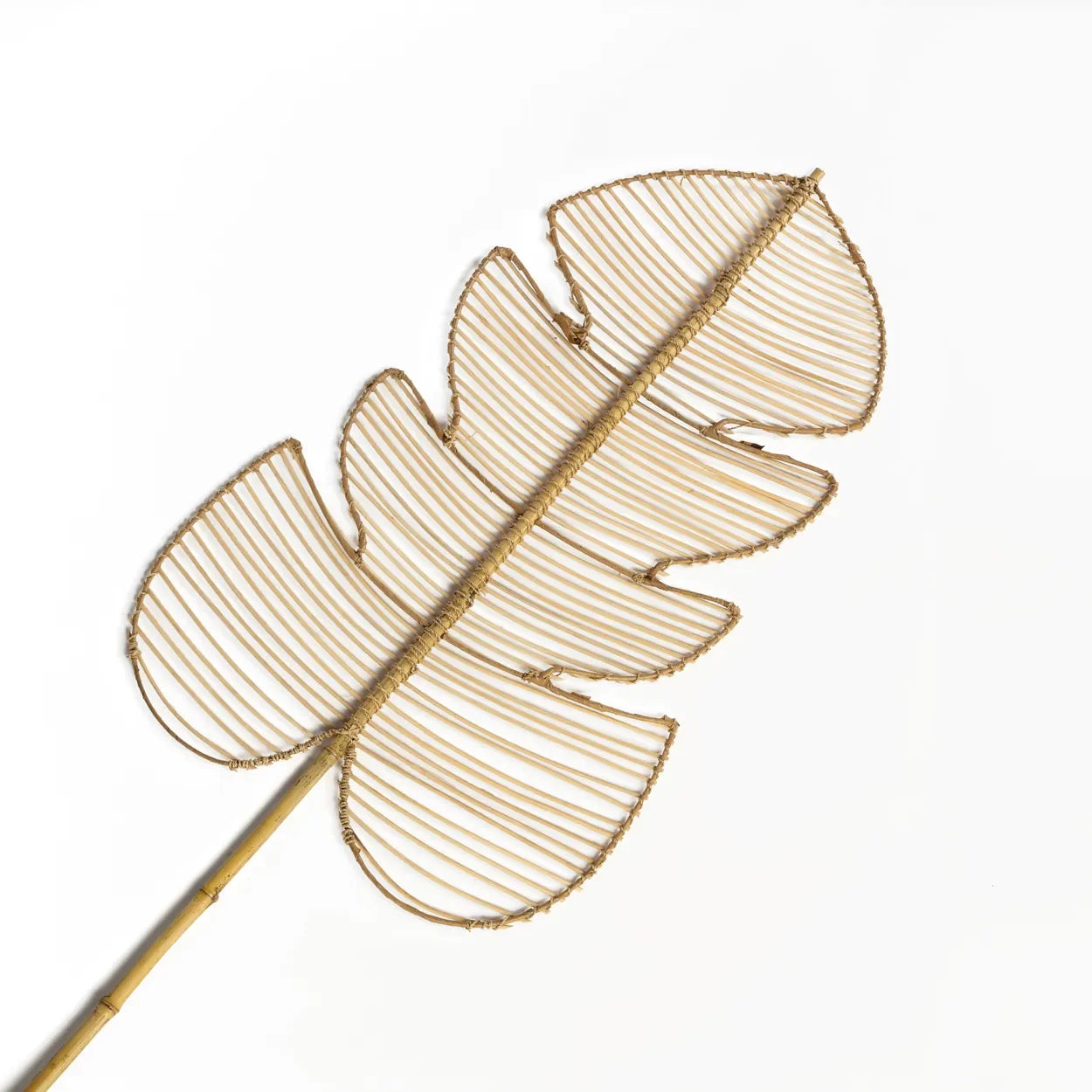 Décoration de feuille Monstera en fil de or pour le Feuille décorative en rotin naturel