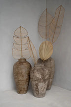 Vases décoratifs avec feuilles artificielles pour La feuille de Rayung Naturel