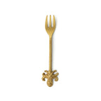 Fourchette dorée en laiton avec manche en poulpe sculpté, décoration marine élégante