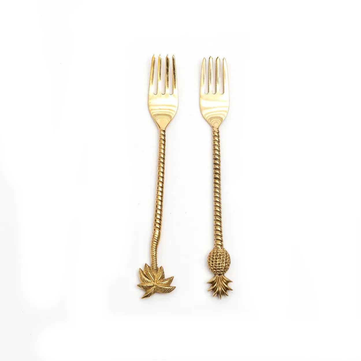 La fourchette en or avec ananas