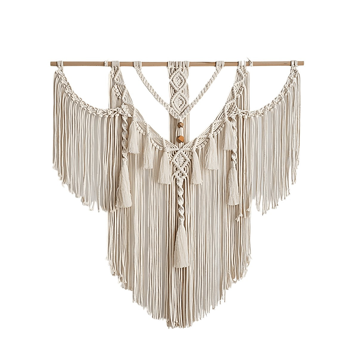 Grand macramé mural 80x80