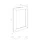 Schéma technique du grand miroir en bois rectangulaire 210 cm avec ses dimensions détaillées.