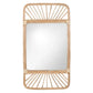 grand miroir en rotin rectangulaire