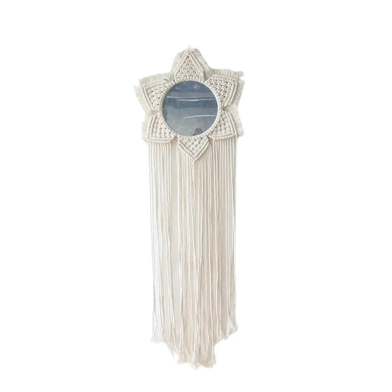 Grand miroir macramé