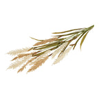 Herbe déco artificielle beige sable et vert olive, lot de 2 tiges H130 cm