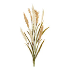 Herbe déco artificielle beige sable et vert olive, lot de 2 tiges H130 cm