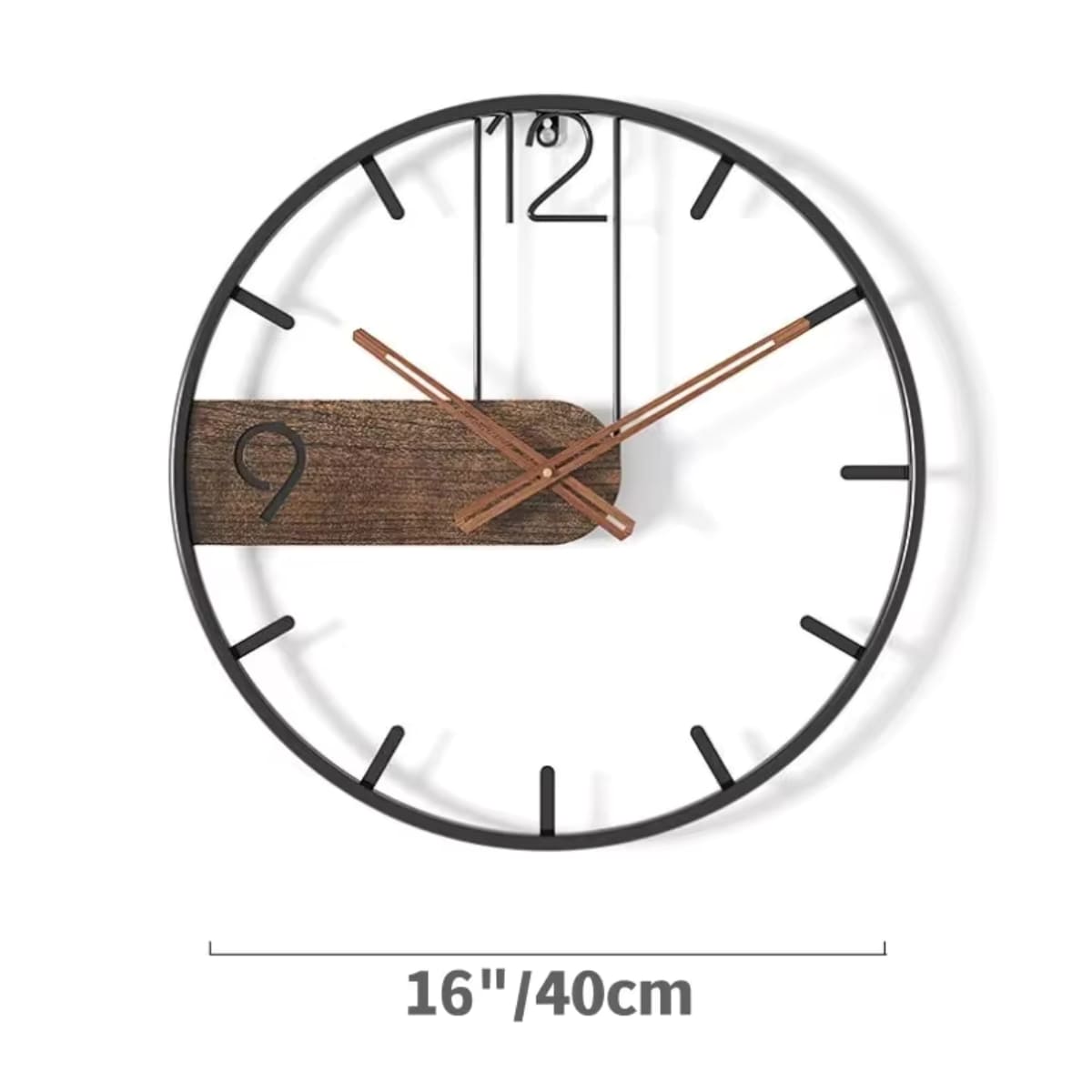 Horloge murale bois et métal noir dimension
