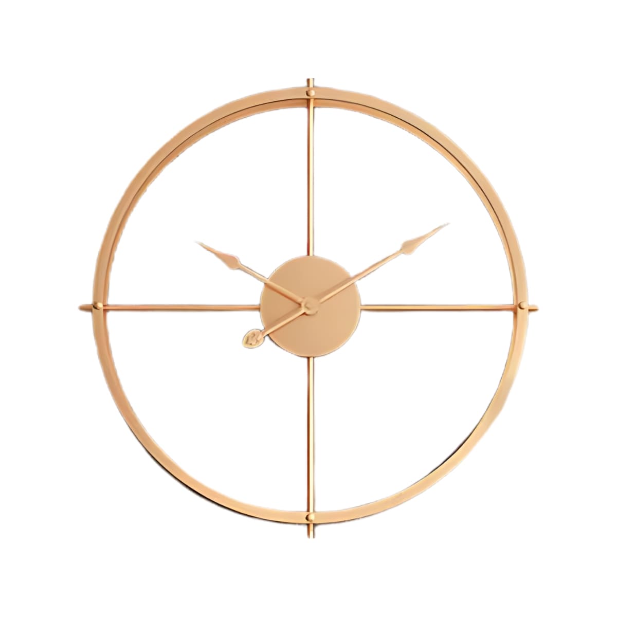 Horloge murale design dorée