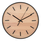 Horloge murale effet bois ronde de 35 cm pour décoration intérieure élégante