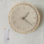 Horloge murale en rotin variante 2