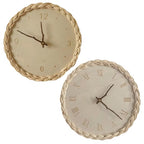 Horloge murale en rotin