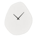 Horloge murale organique en ciment blanc cassé 28x33 cm