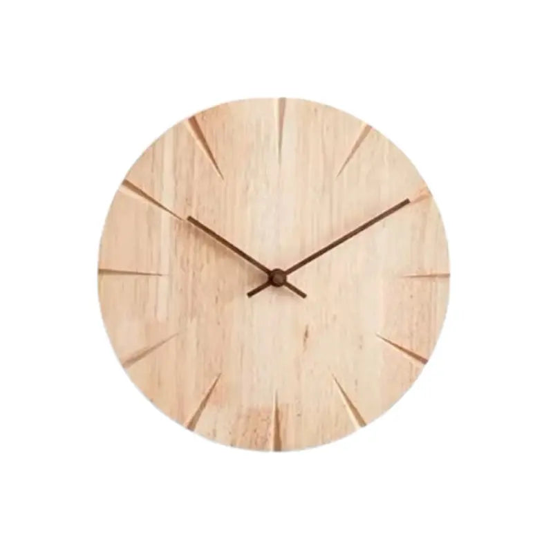Horloge murale ronde en bois