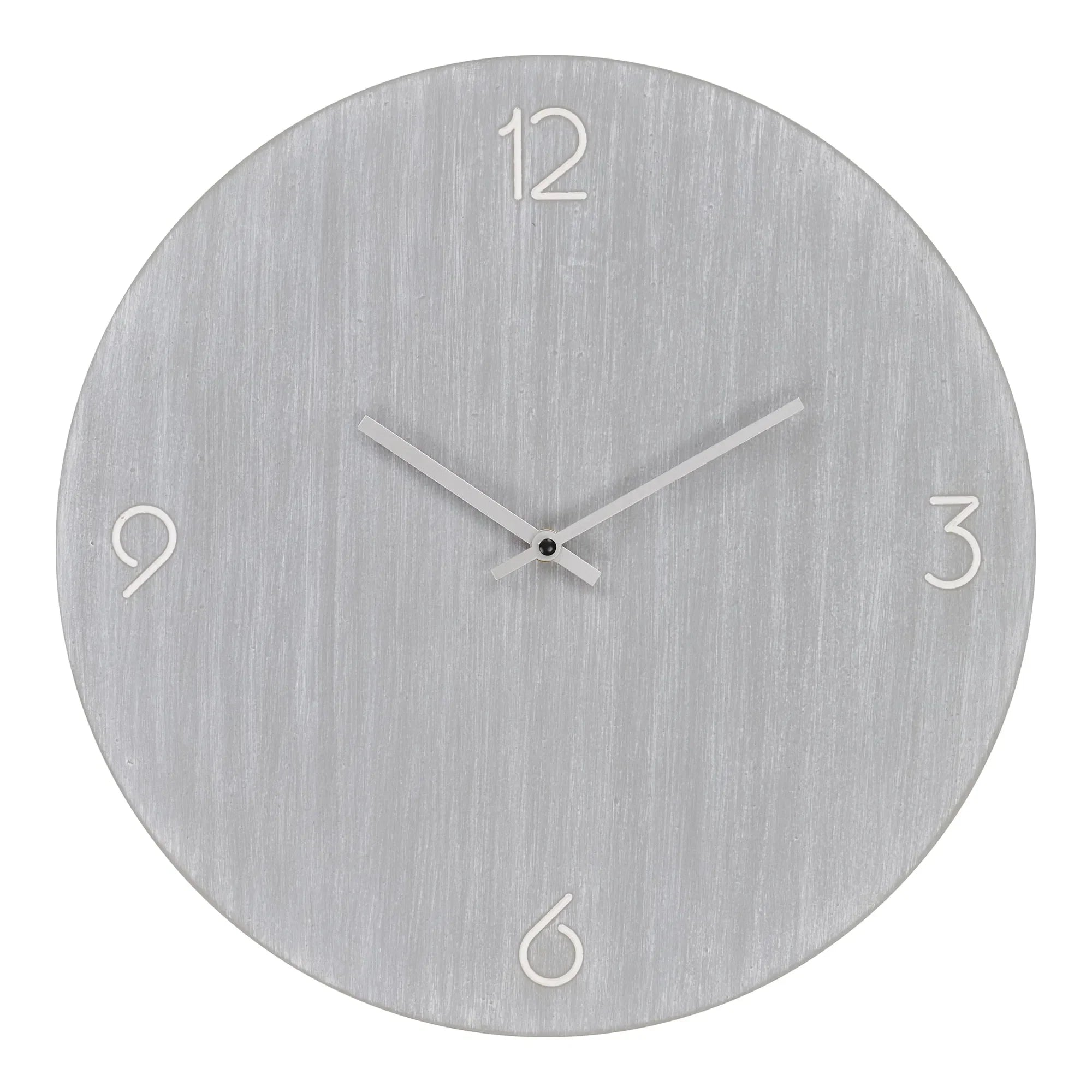 Horloge murale ronde en MDF gris clair ø40 cm silencieuse
