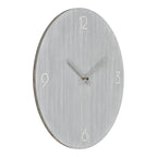 Horloge murale ronde en MDF gris clair ø40 cm silencieuse pour décoration intérieure