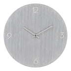 Horloge murale ronde en MDF gris clair silencieuse de 40 cm