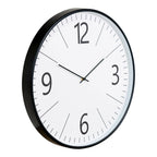 Horloge murale ronde noire et blanche, chiffres larges, Ø51 cm