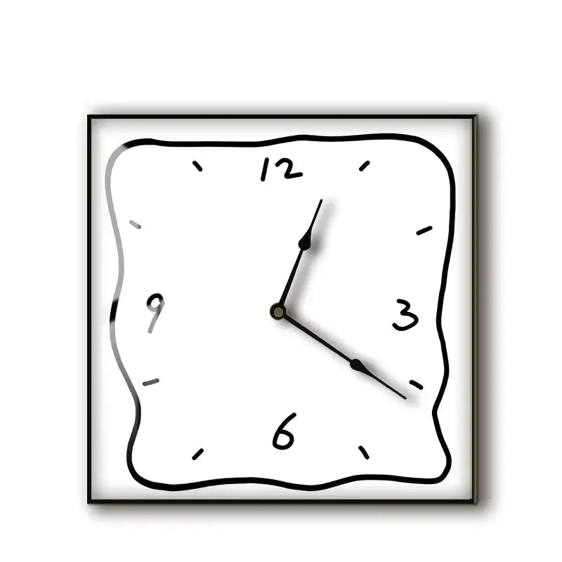 Horloge murale style bande dessinée blanc