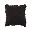 Housse coussin carrée noire lune avec franges – 50x50 cm