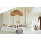 Housse de coussin coton beige à franges - 40x40 cm
