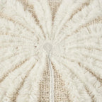 Housse de coussin coton blanc naturel motif palmier stylisé – 50x50 cm