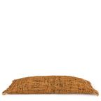 Coussin en coton cannelle noir 35x100 cm avec housse en toile de jute marron rectangulaire