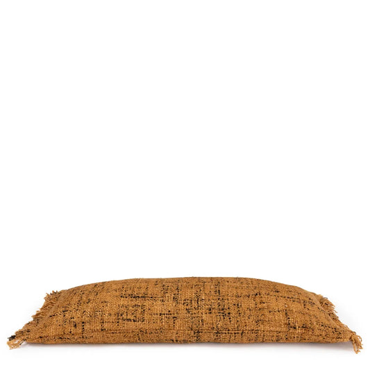Coussin rectangulaire en toile de jute naturelle pour décoration intérieure