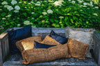 Housse de coussin en coton cannelle noir 35x100 cm avec coussins rustiques et terreux