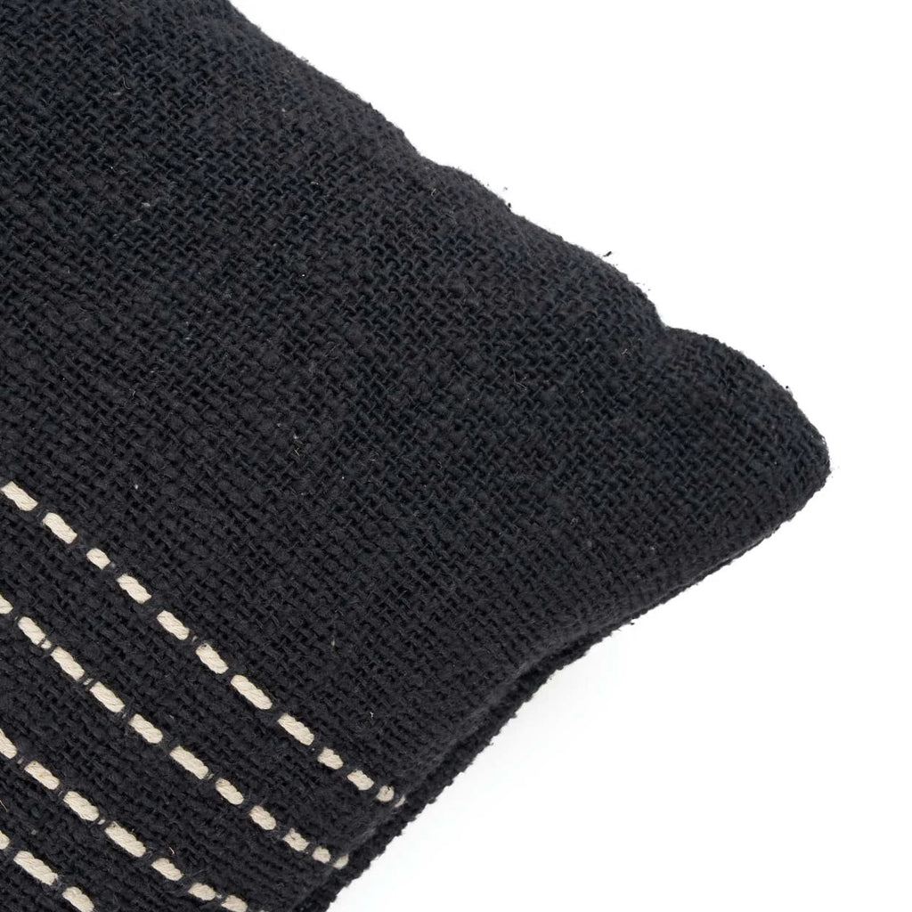 Housse de coussin coton noir et blanc 50x50 cm