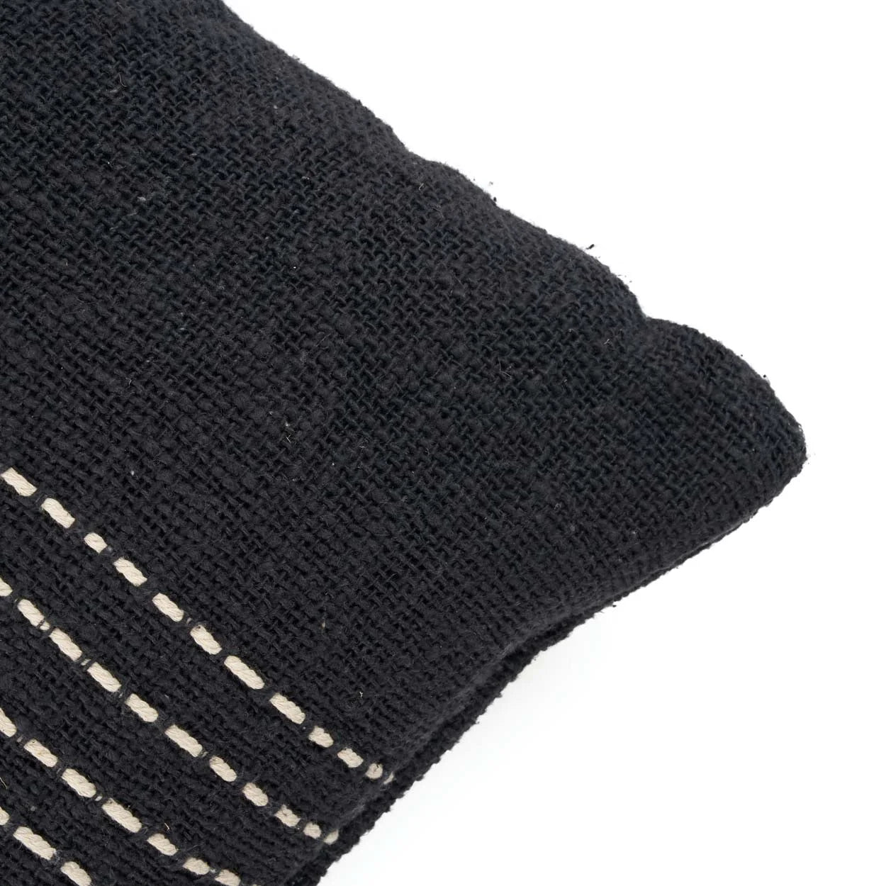 Housse de coussin coton noir et blanc 50x50 cm