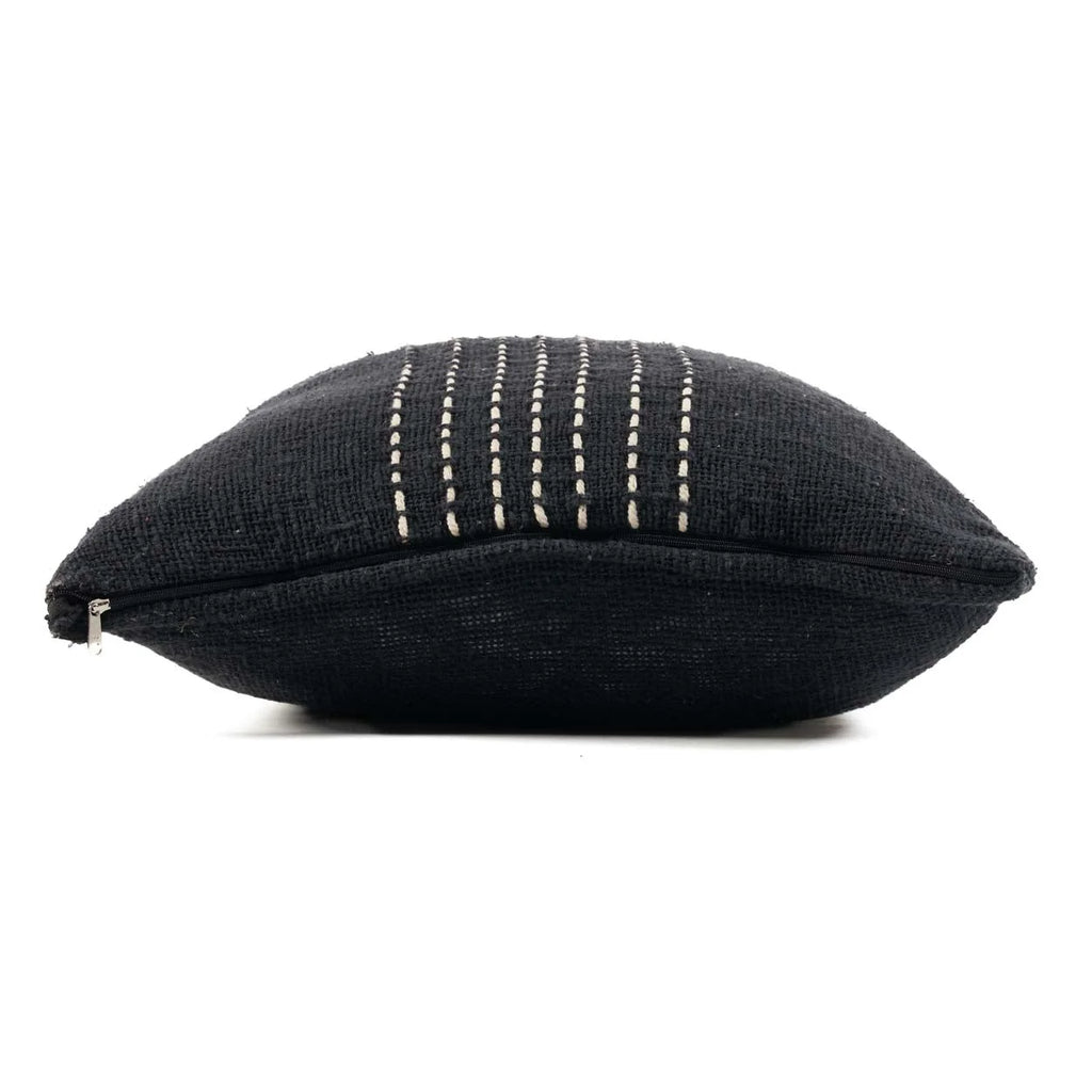 Housse de coussin coton noir et blanc 50x50 cm