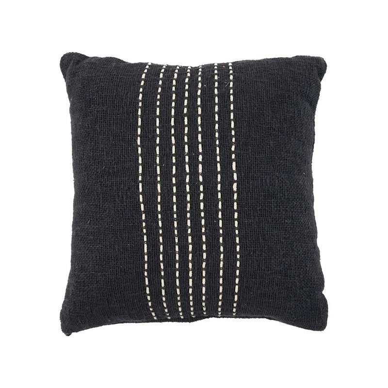 Housse de coussin coton noir et blanc 50x50 cm