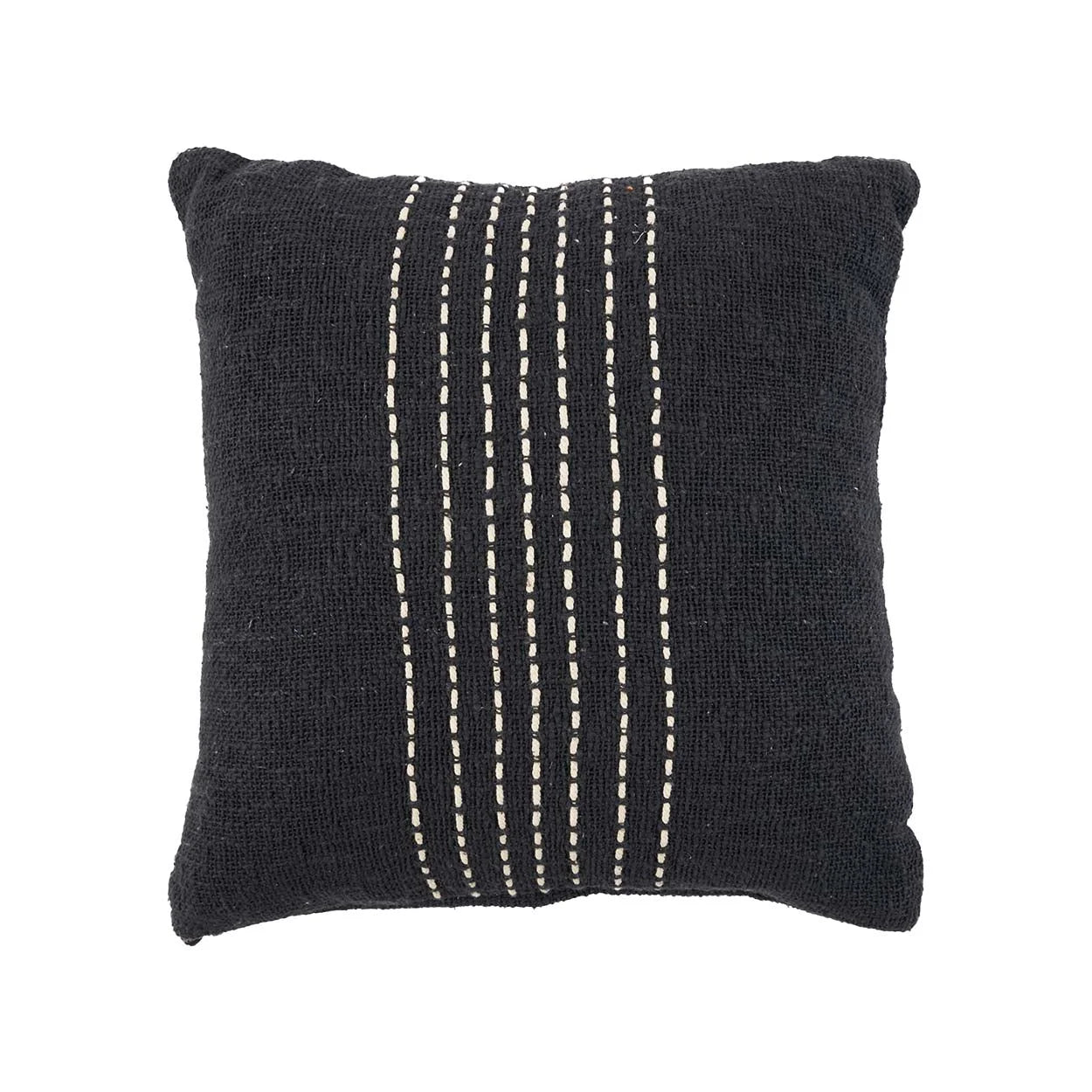 Housse de coussin coton noir et blanc 50x50 cm