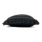 Housse de coussin coton noir blanc motif losange - 45x45 cm