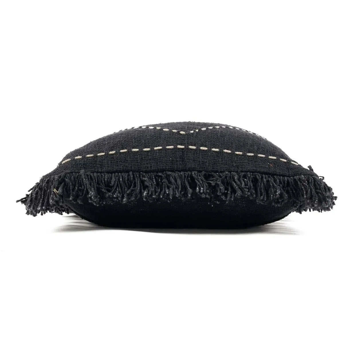 Housse de coussin coton noir blanc motif losange - 45x45 cm