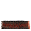 Housse coussin coton noir orange 35x100 cm rectangulaire